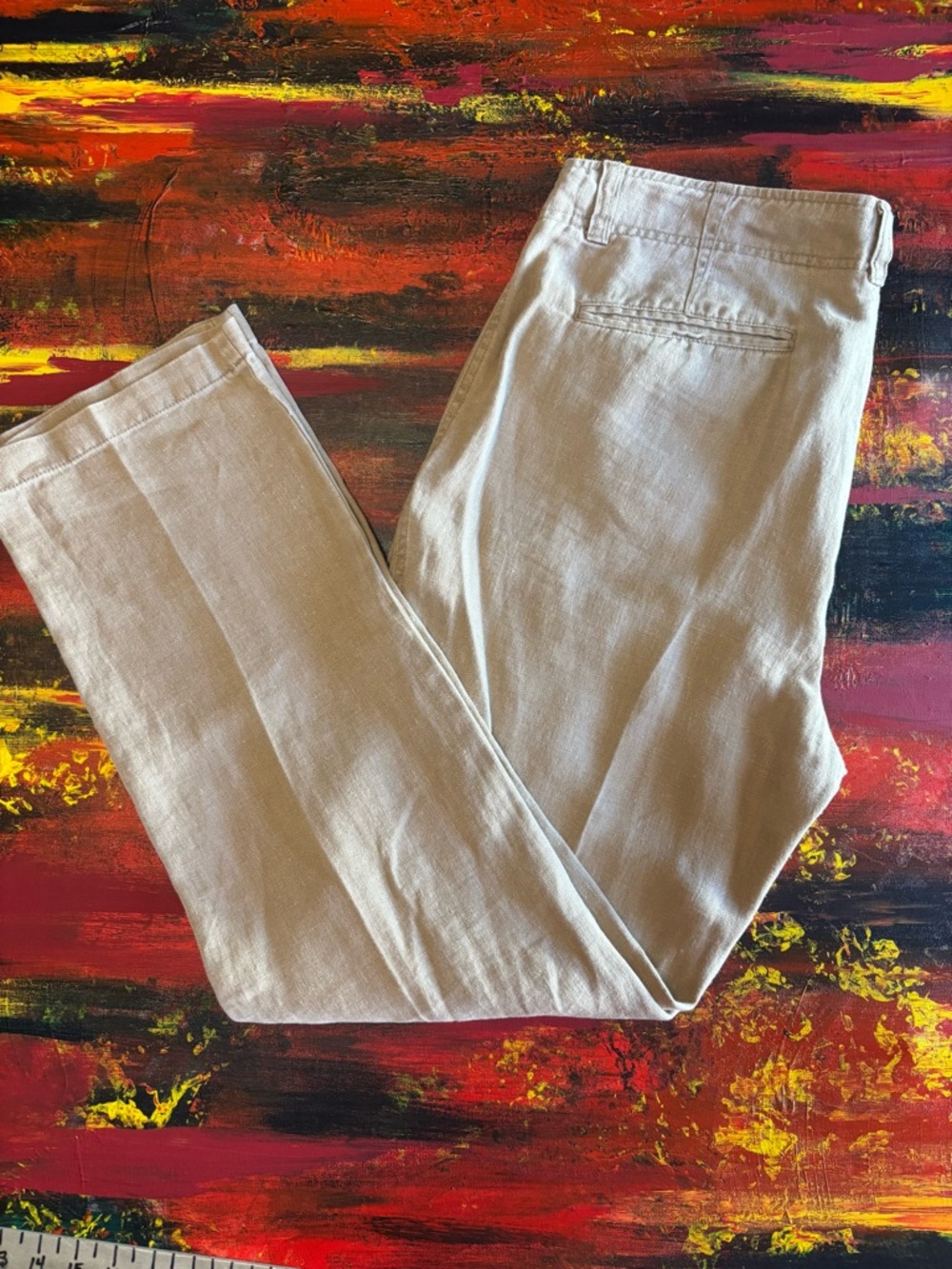 Daniel Cremieux Beige Linen Chinos